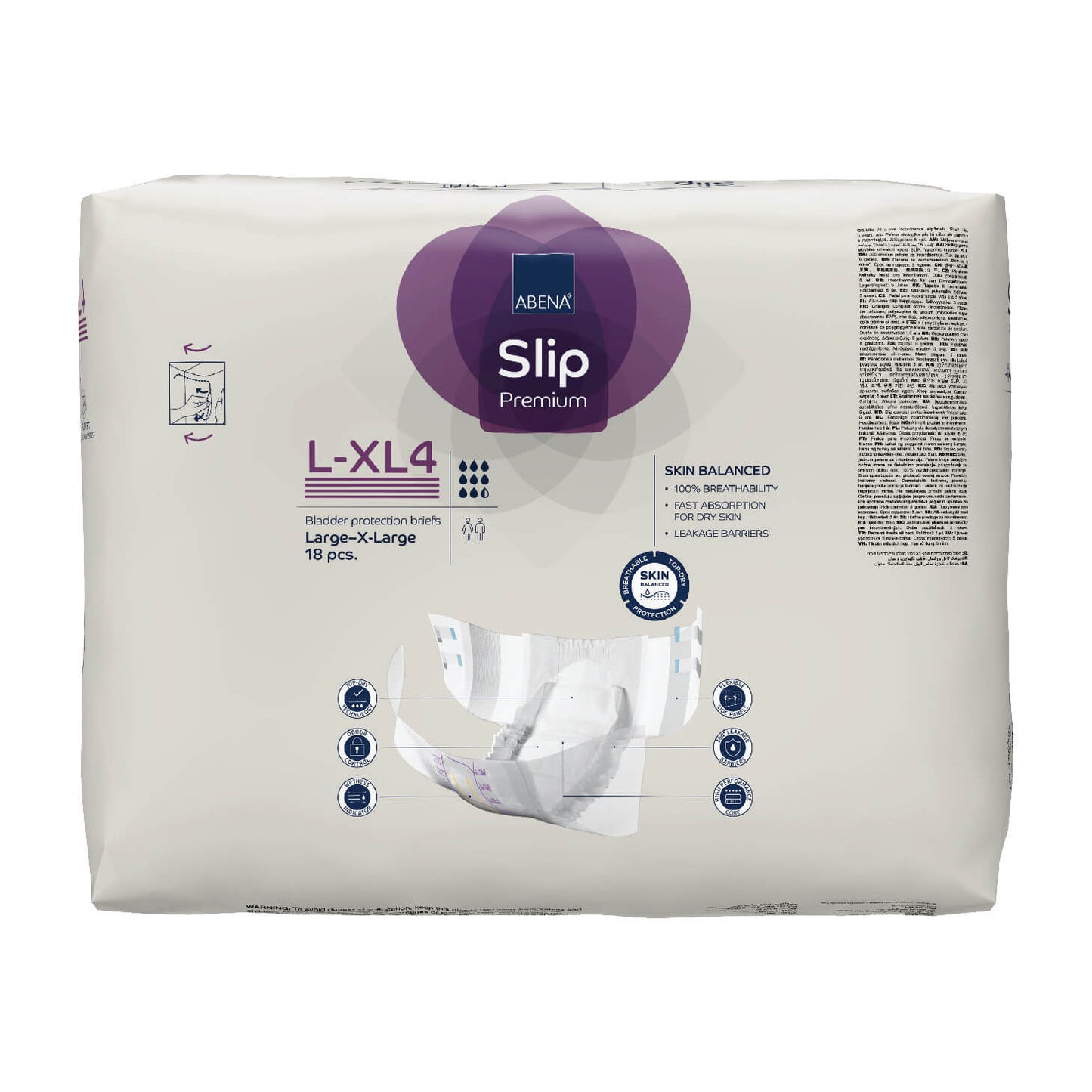 Premium Incontinence Briefs, Fully Breathable, Super Absorption, Maximum Leakage Protection, Flexible Fit