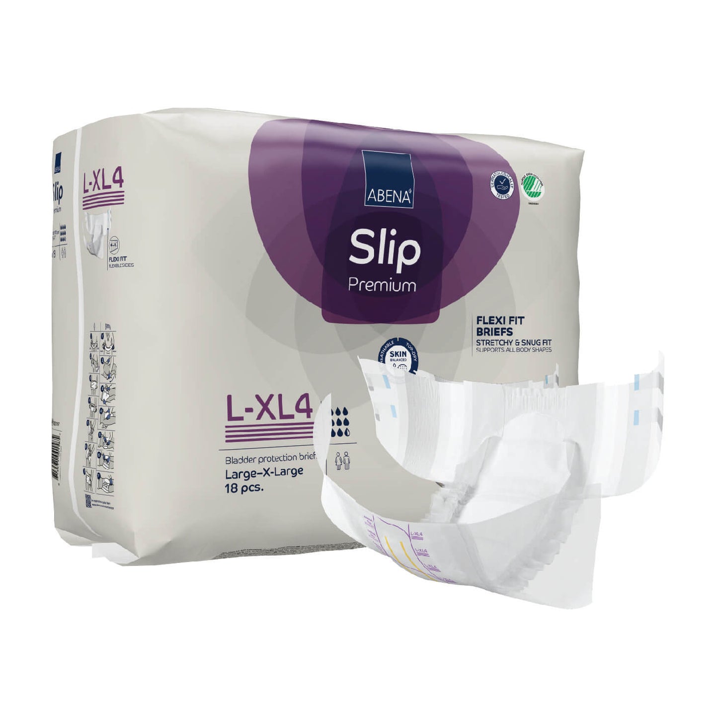Premium Incontinence Briefs, Fully Breathable, Super Absorption, Maximum Leakage Protection, Flexible Fit