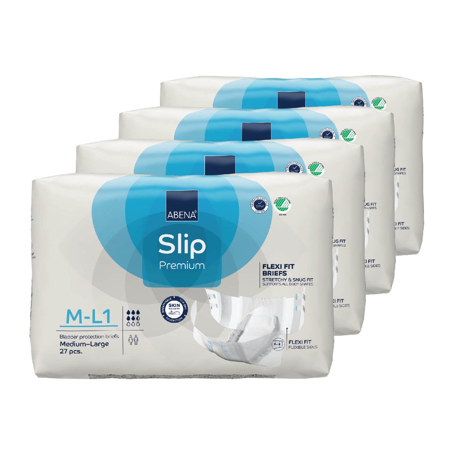 Premium Incontinence Briefs, Fully Breathable, Super Absorption, Maximum Leakage Protection, Flexible Fit