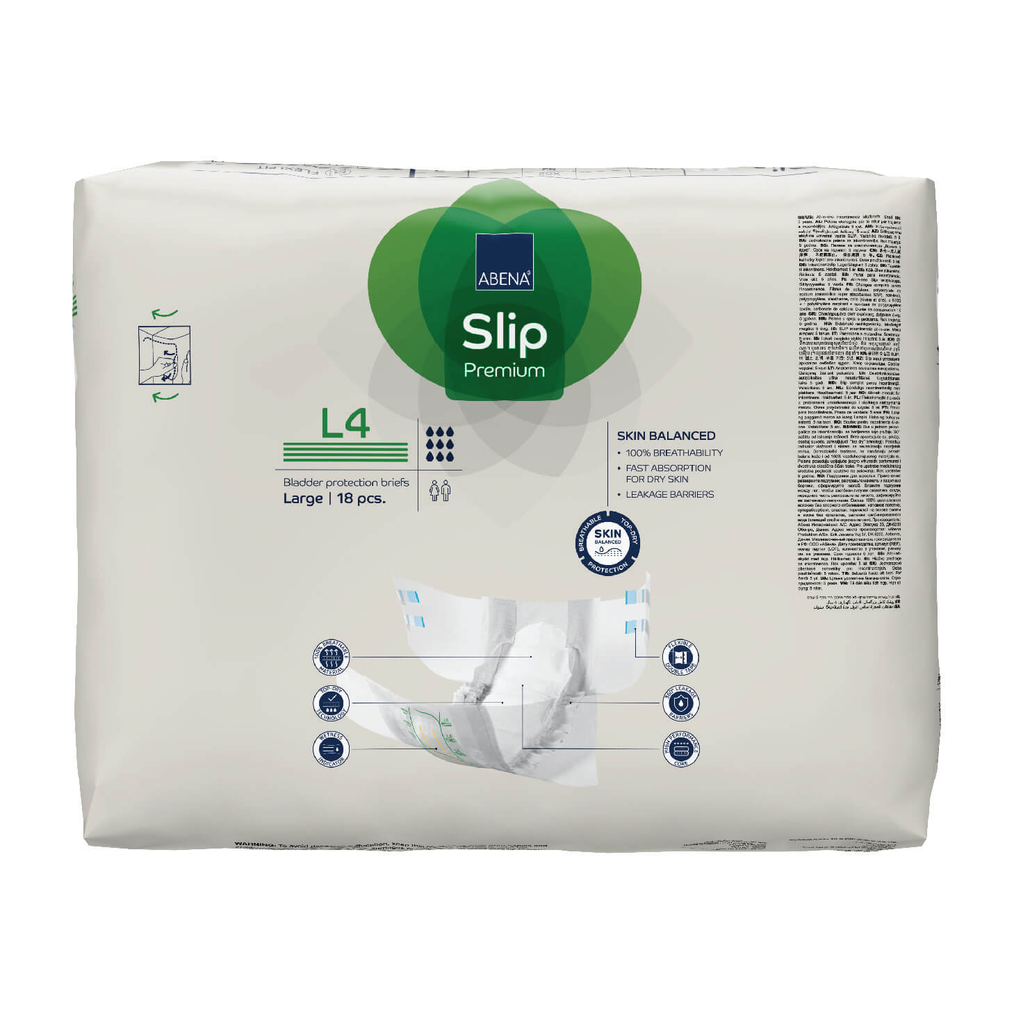 Premium Incontinence Briefs, Fully Breathable, Super Absorption, Maximum Leakage Protection