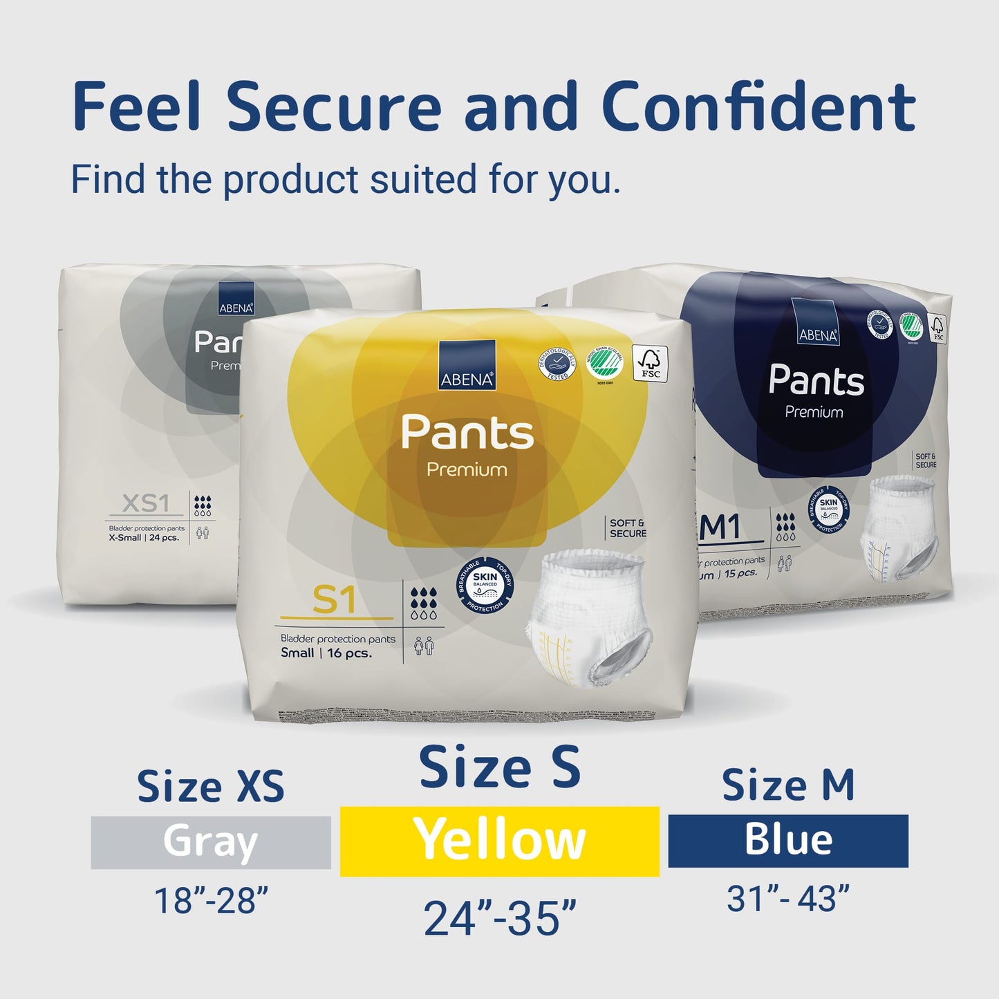 ABENA Pants S1 - Size comparison [variant:S1]