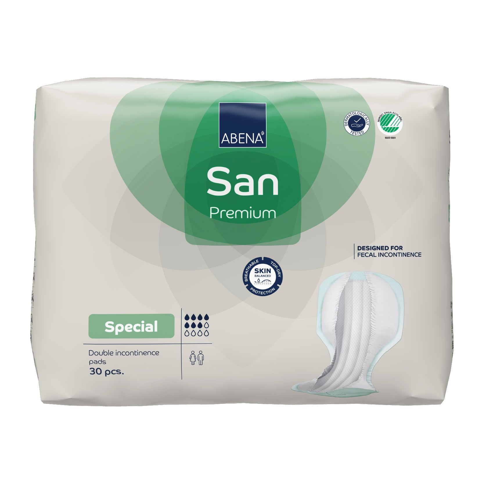 ABENA San Special unisex incontinence pads for fecal and urinary incontinence