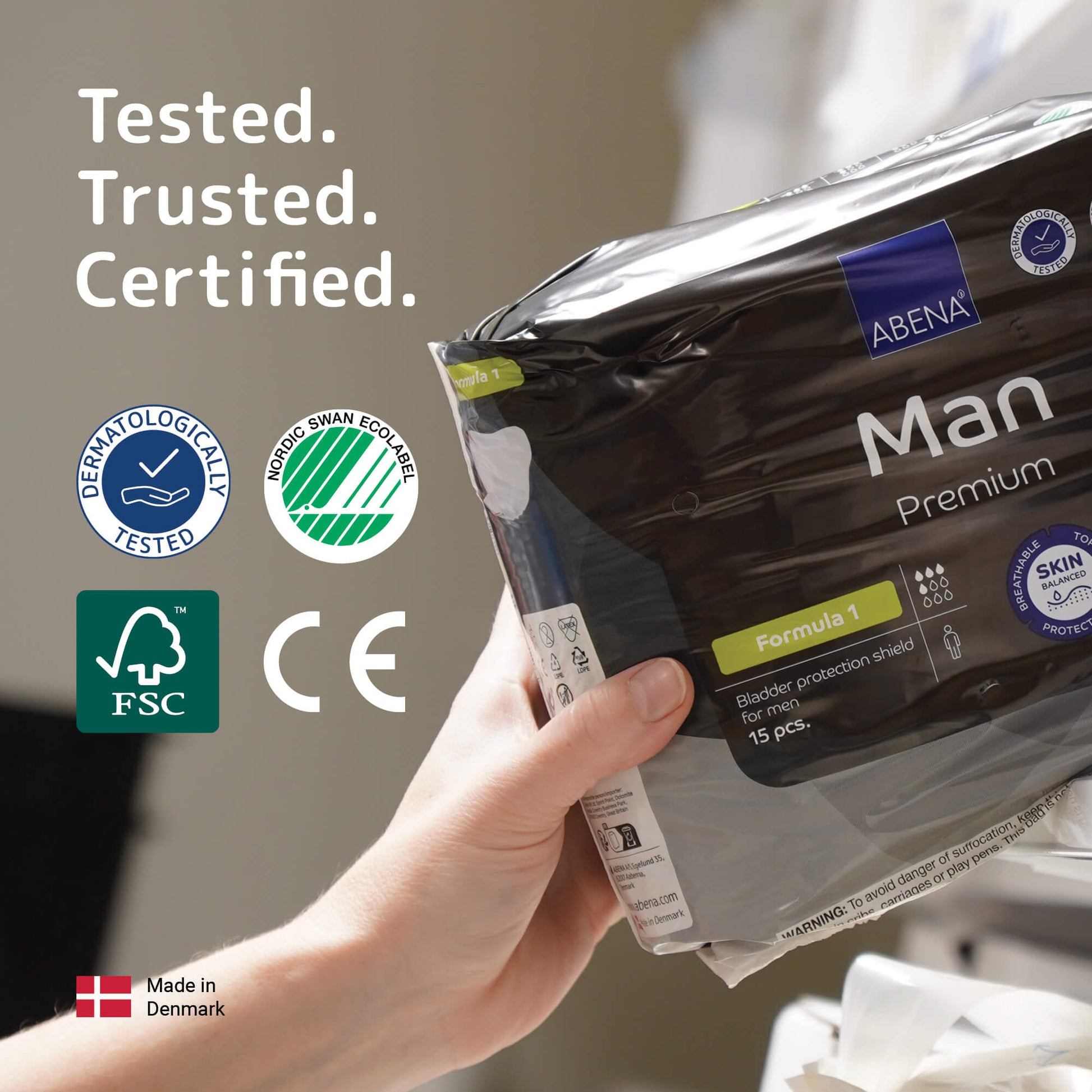 ABENA Man - Tested, trusted, certified