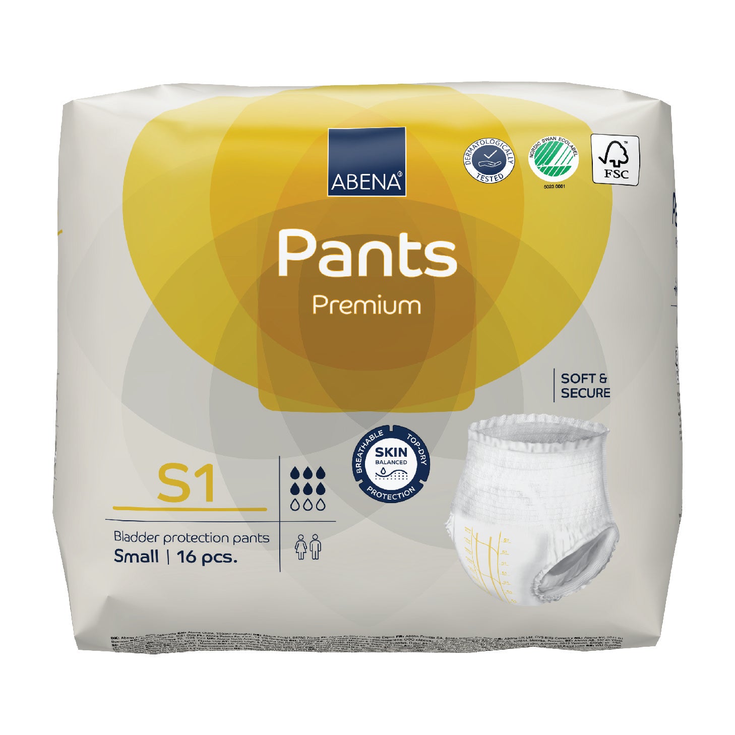 Protective Underwear, Small-Medium, 18 units