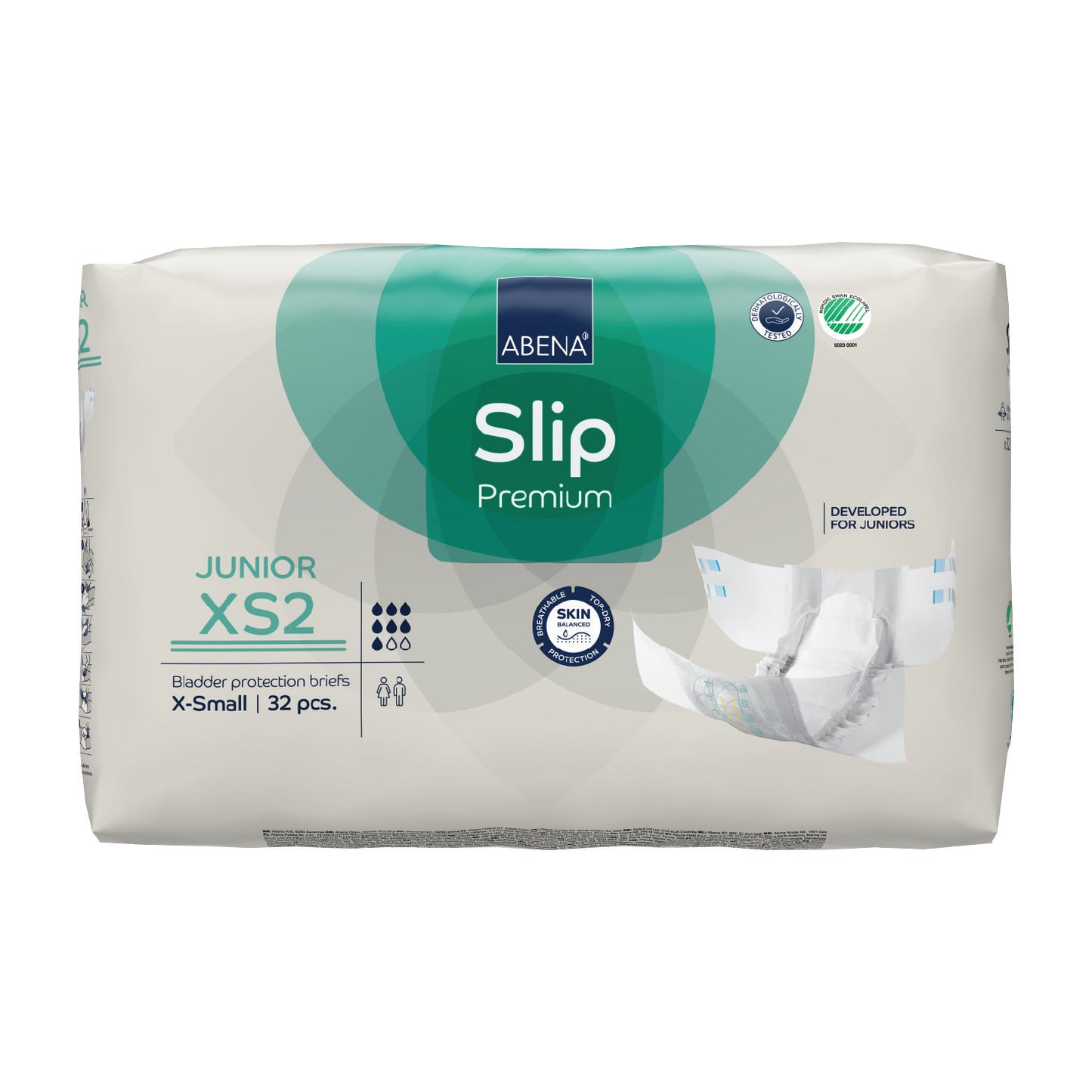 Premium Incontinence Briefs, Fully Breathable, Super Absorption, Maximum Leakage Protection [variant:Junior XS2]