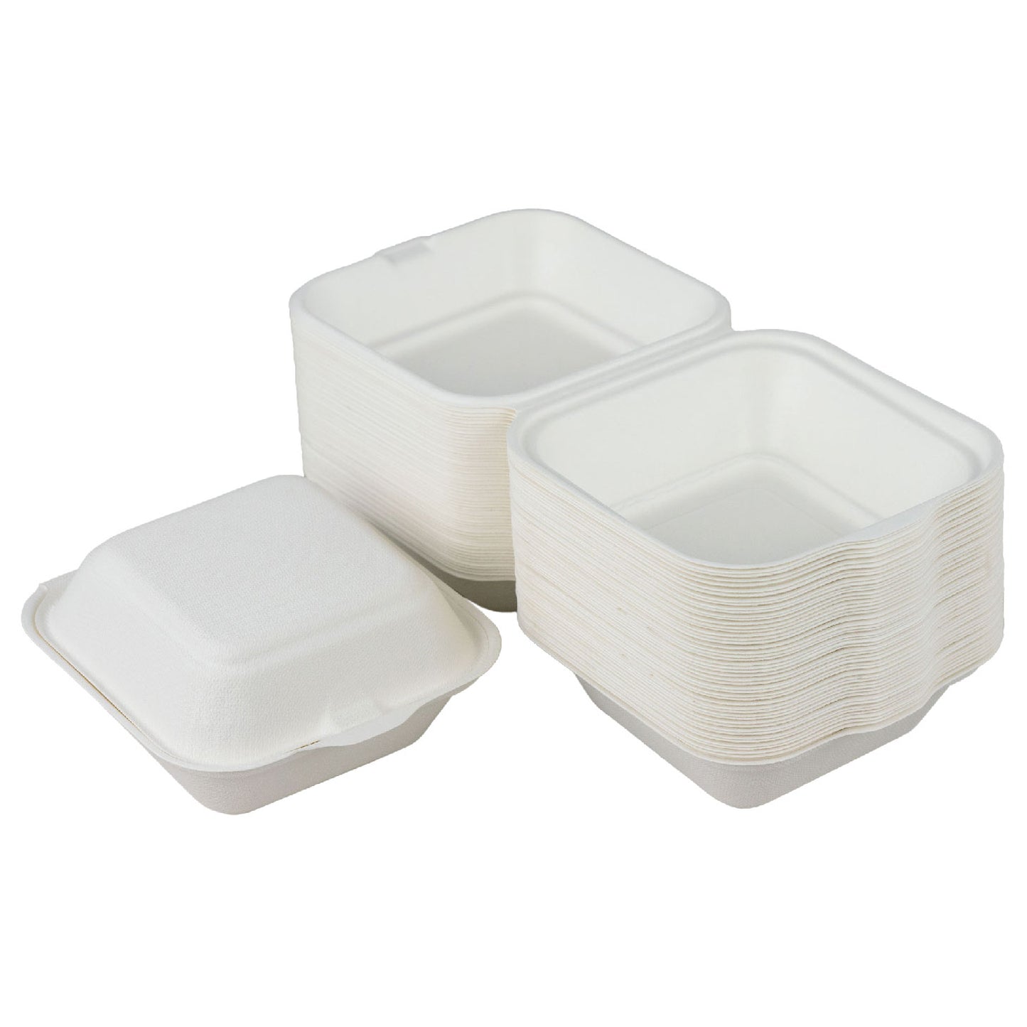 100% Compostable Bagasse Clam Shell To-Go Containers