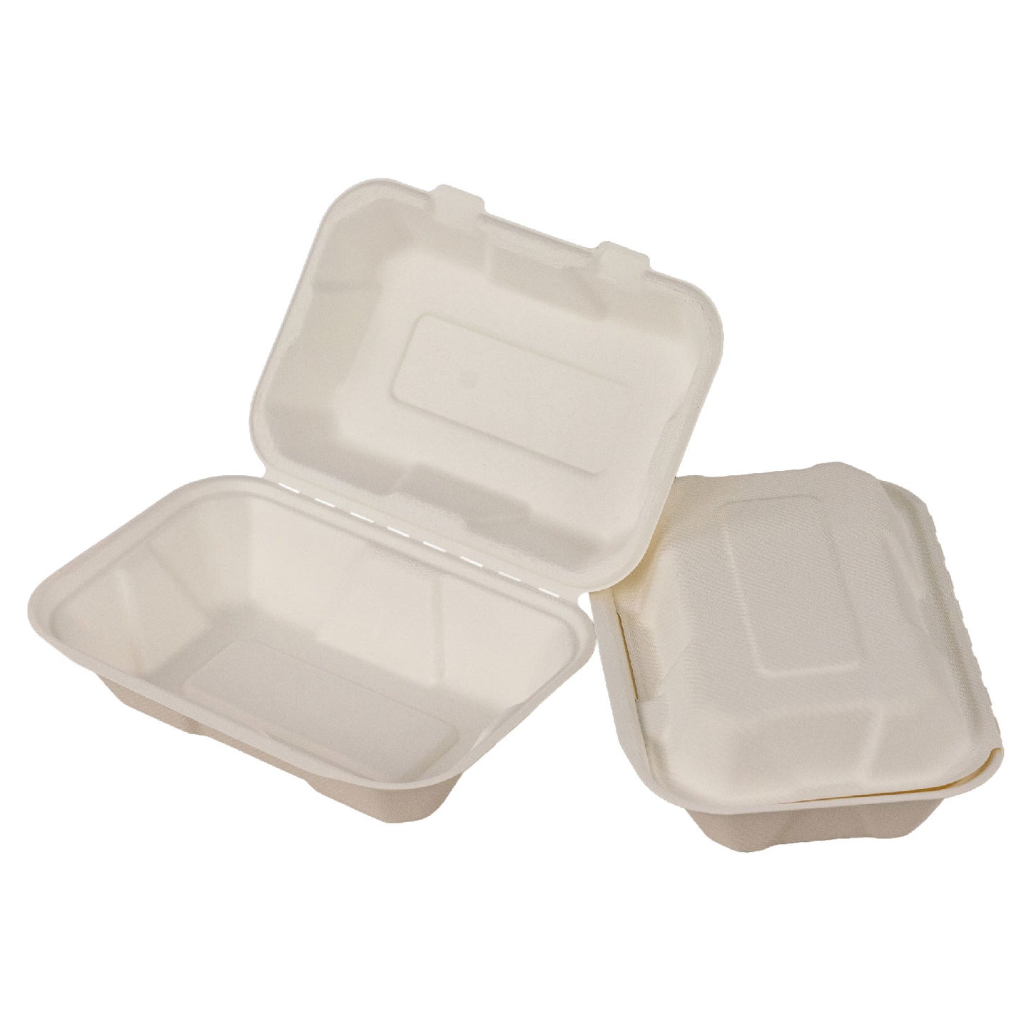 100% Compostable Bagasse Clam Shell To-Go Containers